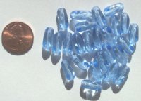 25 13mm Twisted Ovals - Light Sapphire